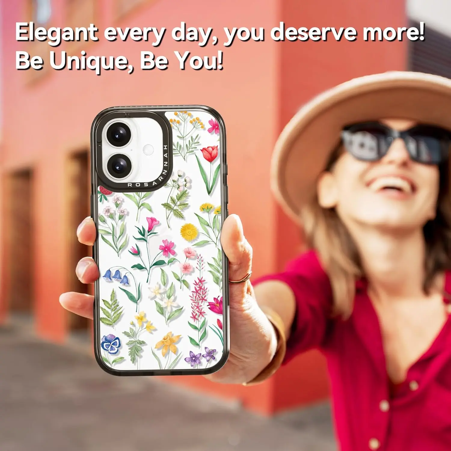 Compatible for iPhone 16 Case Cute - Durable Shockproof 6.6 ft Drop Impact Phone Case - Black Funny Nature Flower Design for iPhone 16 6.1" Compatible for iPhone 16 Case Cute - Durable Shockproof 6.6 ft Drop Impact Phone Case - Black Funny Nature Flower Design for iPhone 16 6.1"