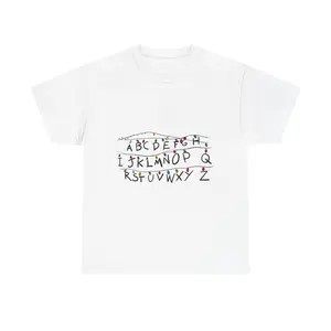 Alphabet Lights Tee | Handwritten ABC with Christmas String Lights, Unisex T-Shirt, Top for Men Women Kids, Graphic Tee, Holiday Gift Shirt