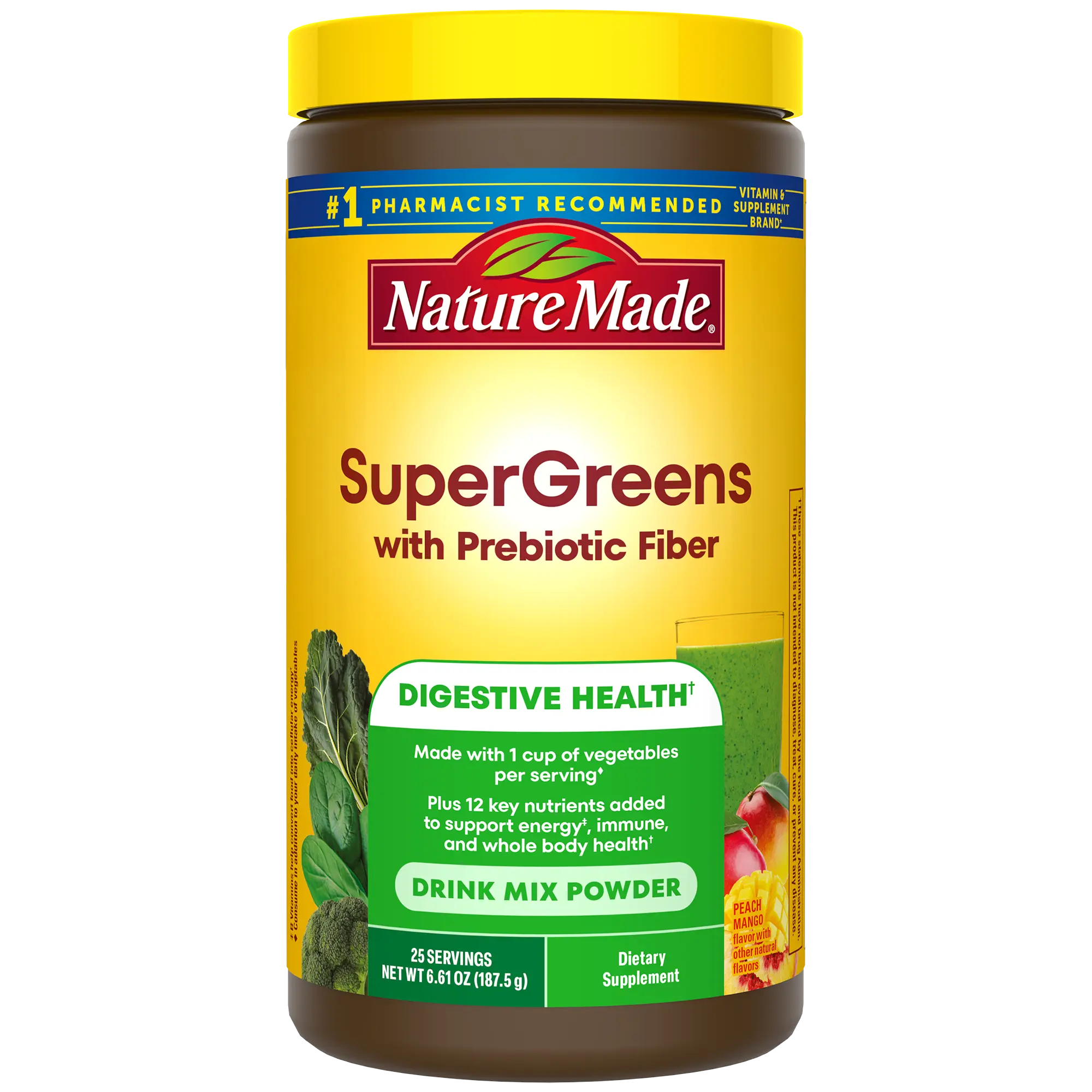 SuperGreens with Prebiotic Fiber Powder Drink Mix SuperGreens with Prebiotic Fiber Powder Drink Mix