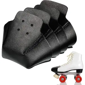 4 Pieces  Guards Protectors Toe Caps Artificial Leather Roller Skate Protectors for Quad Roller Skate