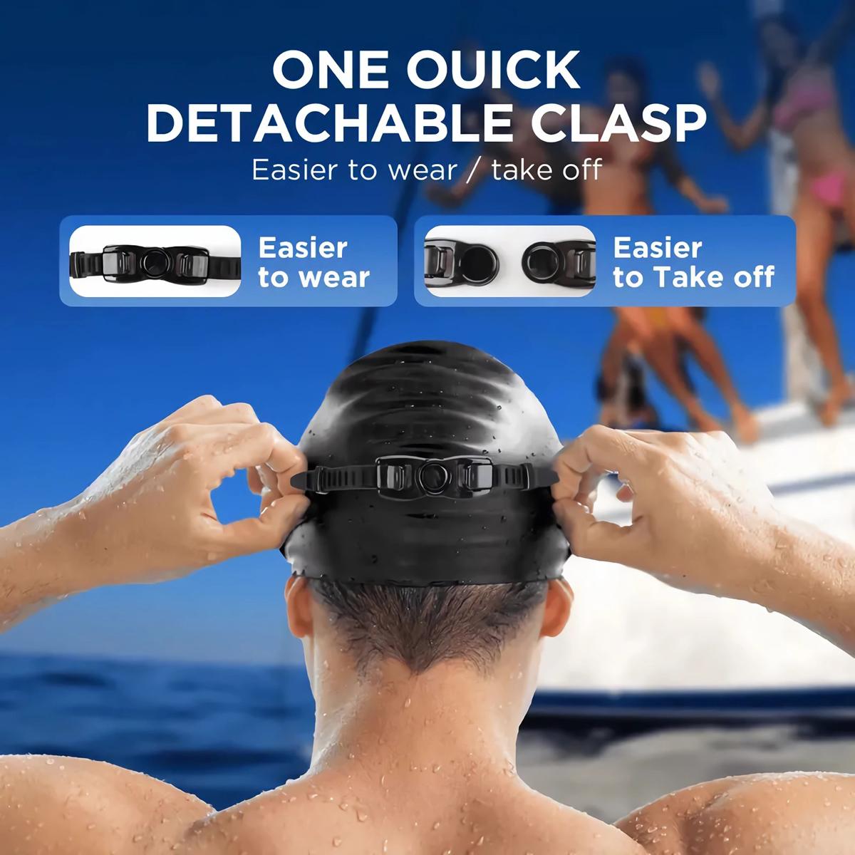 Lotosug Swim Goggles with Nose Clips and Ear Plugs for Adults and Teens, Anti-fog UV Protection No Leak 180° Wide View Clear Vision Pool Goggles, Easy to Wear, , No Leaking Swim Glasses for Men, Women Swimming #TikTokShopDealsforYouDays