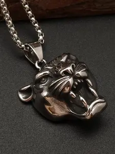 Vintage Tiger Head Necklace, Punk Motorcycle Bike Pendant, Lucky Clock Charm, Keychain, Suitable for All Motorcycle Bike Accessories