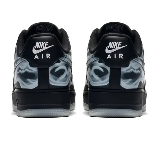 Unisex Low Top Casual Sneakers Black Upper White Skeleton Flame Print Flat Skate Shoes Dark Street Fashion Daily Walking Trainers For Men Women