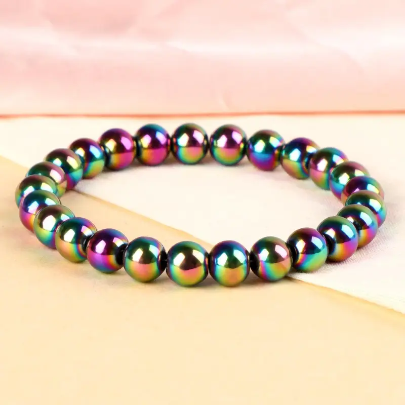 Handmade Natural Gemstone Stretch Elastic Bracelet Healing Crystal Round Stone Beads Jewelry Gifts for Women Men Handmade Natural Gemstone Stretch Elastic Bracelet Healing Crystal Round Stone Beads Jewelry Gifts for Women Men