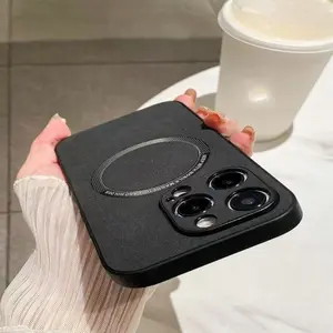 For Magsafe Luxury Leather Shockproof Phone Cases For iPhone 16 15 14 13 12 Pro Max 16 Plus Magnetic Wireless Charging Cover cases