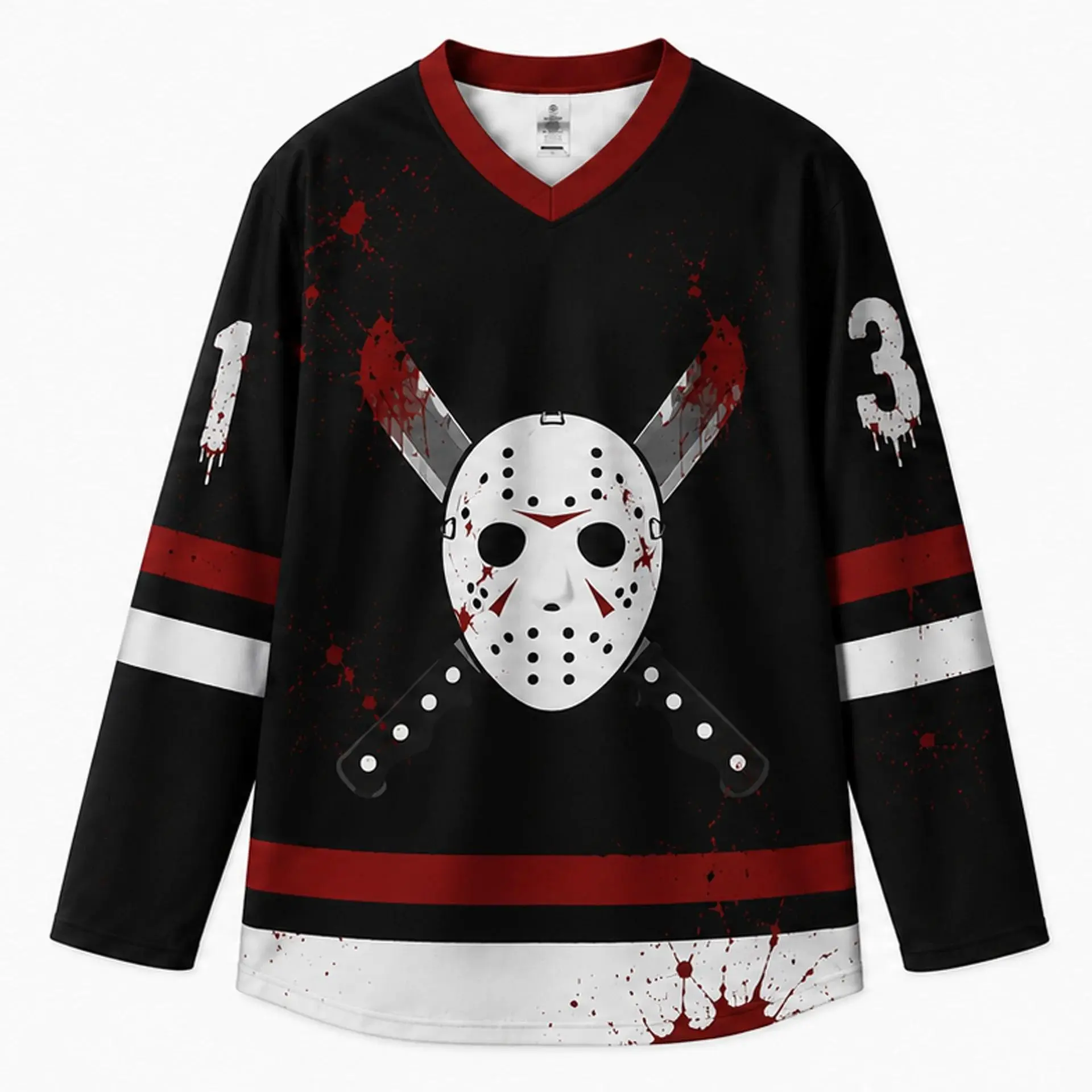 Jason Voorhees Hockey Jersey Friday the 13th Hockey Shirt Psychedelic Festival Outfit, Unisex Jersey, Gift For Him, Gift For Her