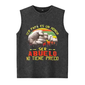 Ser Papá Es Un Honor Ser Abuelo No Tiene Precio Spanish Grandpa Graphic Washed Vest, Latino Father's Day