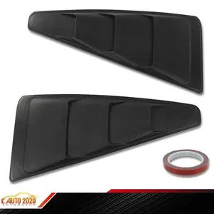 Side Window Visors Carbon Fiber Quarter Side Window Louvers Fit For 05-14 Ford Mustang Upgraded Version