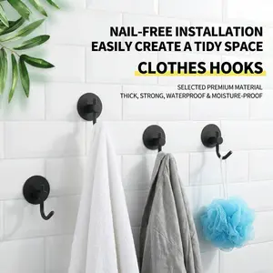 [Not for sale] Strong adhesive hook, no drilling required, traceless single hook for bathroom, kitchen, or behind the door, metal coat hook