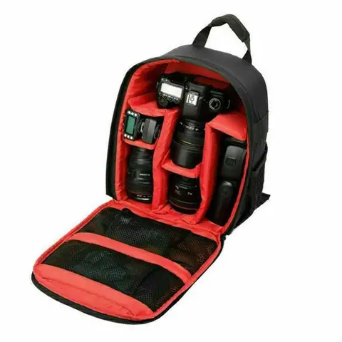 Waterproof Camera Backpack for Canon, Nikon & Sony DSLRs | Adjustable, Portable & Durable Shoulder Bag with Protective Sponge & Flash Memory Pockets & Smartphone