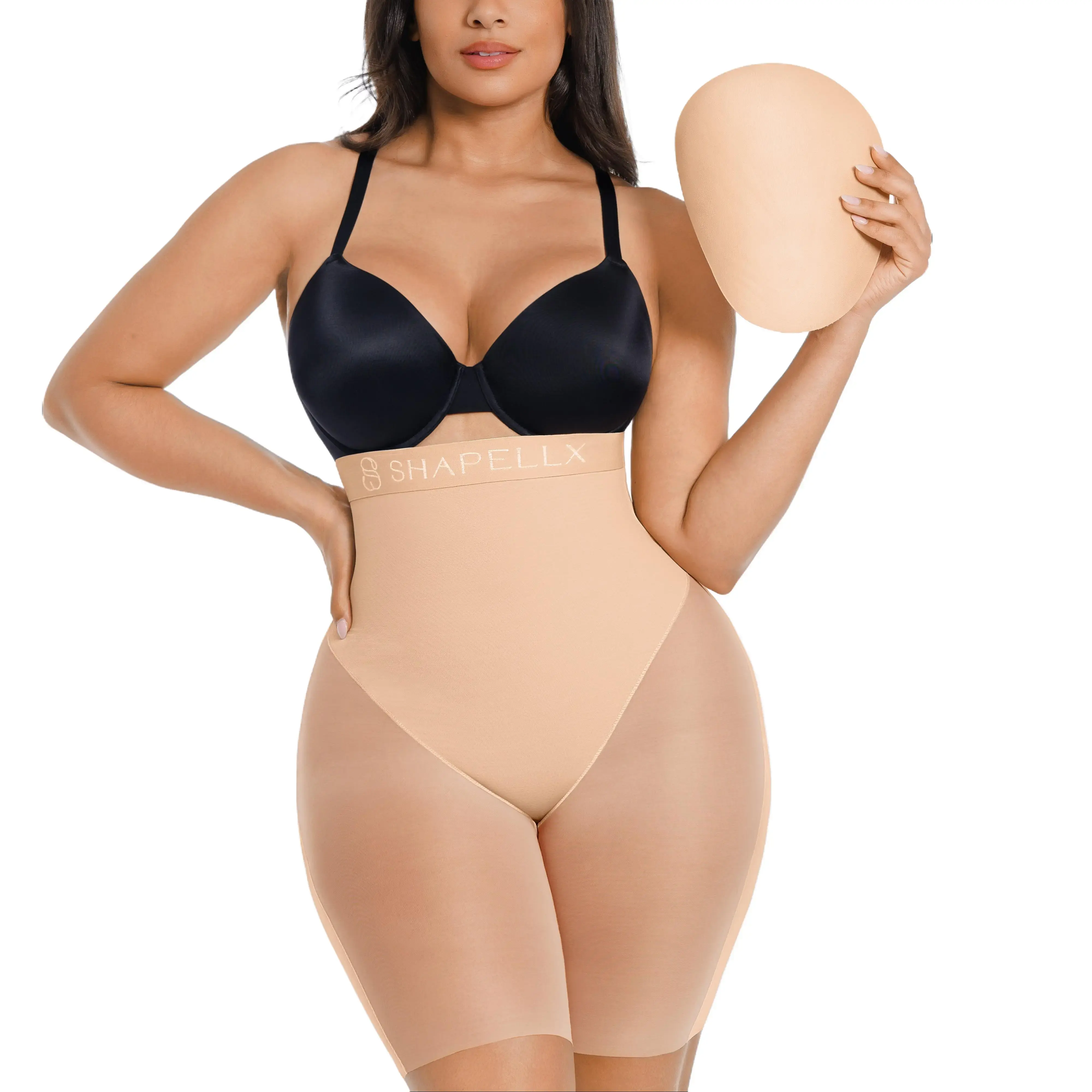 SHAPELLX Bare Essentials MeshSmooth Butt Enhancer Padded Short Body Shaper Girdle Womenswear Shapewear SHAPELLX Bare Essentials MeshSmooth Butt Enhancer Padded Short Body Shaper Girdle Womenswear Shapewear