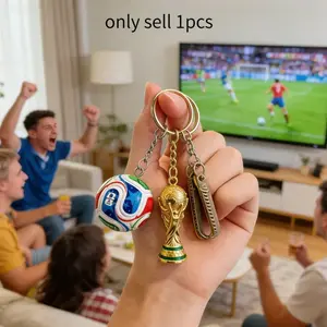 Football Keychain 2026 USA Canada Mexico Sports Pendant Soccer Match Souvenir Accessories Fan Lover Gift Bag Hanging Decoration