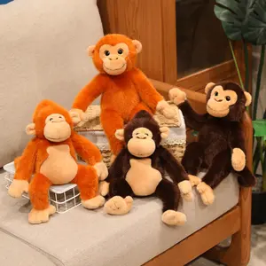 Cartoon Gorilla Plush Toy Chimpanzee Monkey Soft Plush Doll Backpack Car Bag Room Decoration