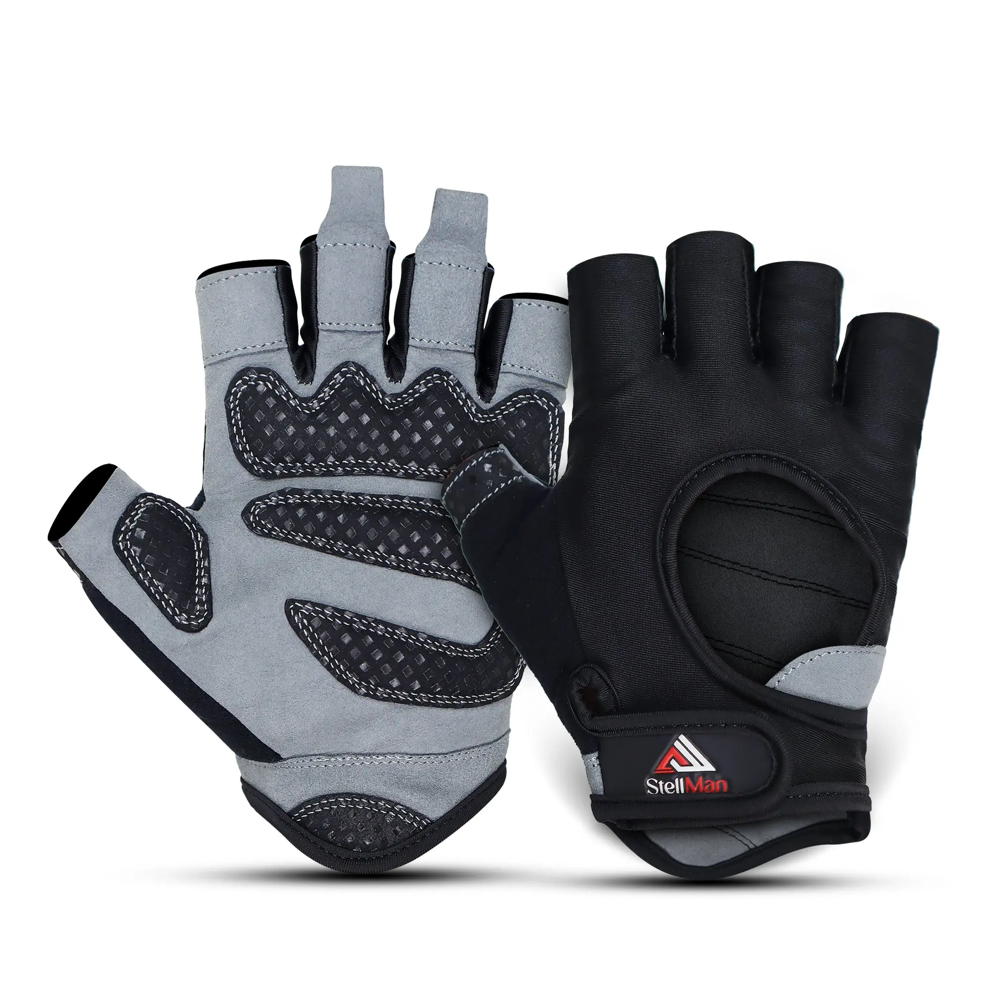 Ergonomic Weightlifting Gloves for Athletes, Breathable Mesh and Synthetic Leather with Reinforced Palm for High-Intensity Gym Workouts, Secure Grip, Anti-Slip Surface, Multi-Size, Durable, Temperature Control
