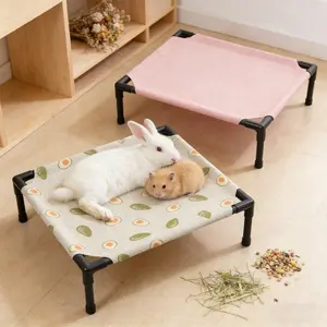 1pc Breathable Abrasion-resistant and Grip-resistant Elevated Small Pet Camping Bed, Hamster and Rabbit Sleeping Bed Sleeping Mat Detachable Washable Raised Pet Nest, Moisture-Proof All-Season Universal for Cats, Rabbits & Small Pets