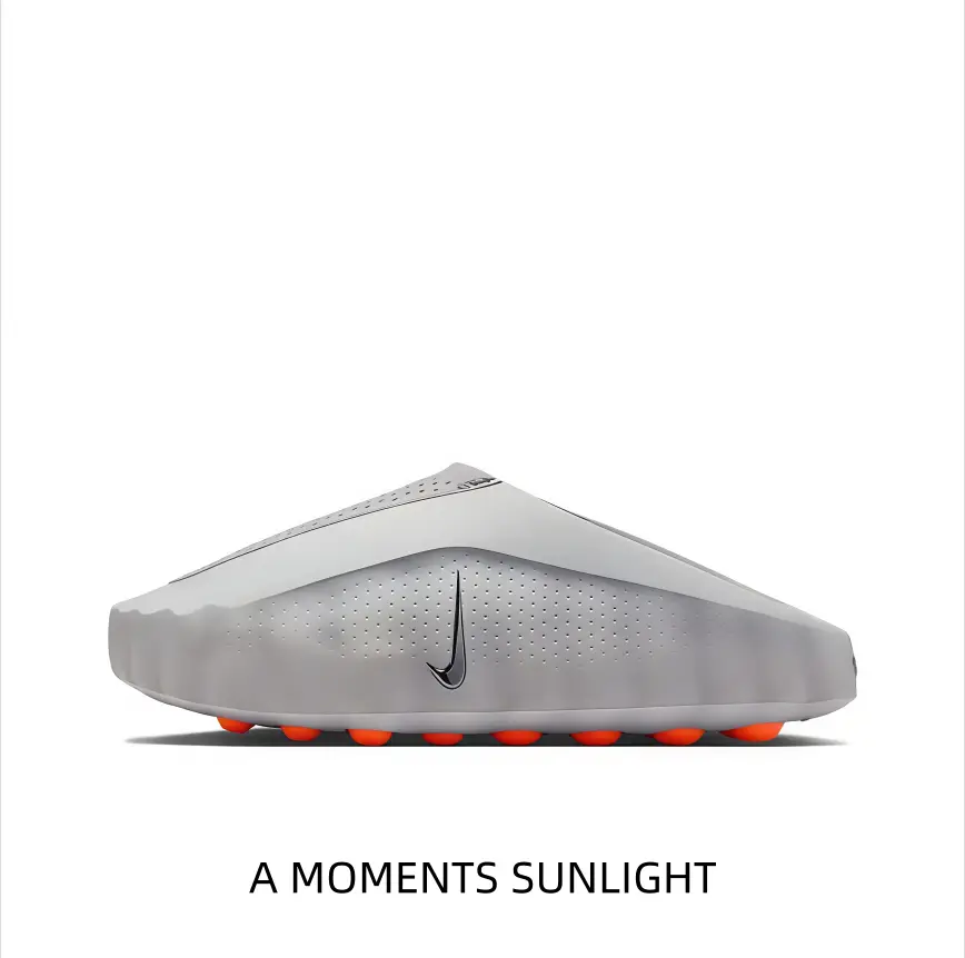 Matte Light Grey Integrated Foam Slide Sandals Micro Breath Vents Ergonomic Arch Support Insole Curved Wavy Shock Absorbing Outsole Quick Dry Beach Bathroom Shower Water Shoes