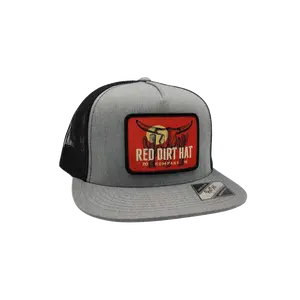 Red Dirt Hat Co. Boone Graphic Heather Grey Western Trucker Cap RDHC-423