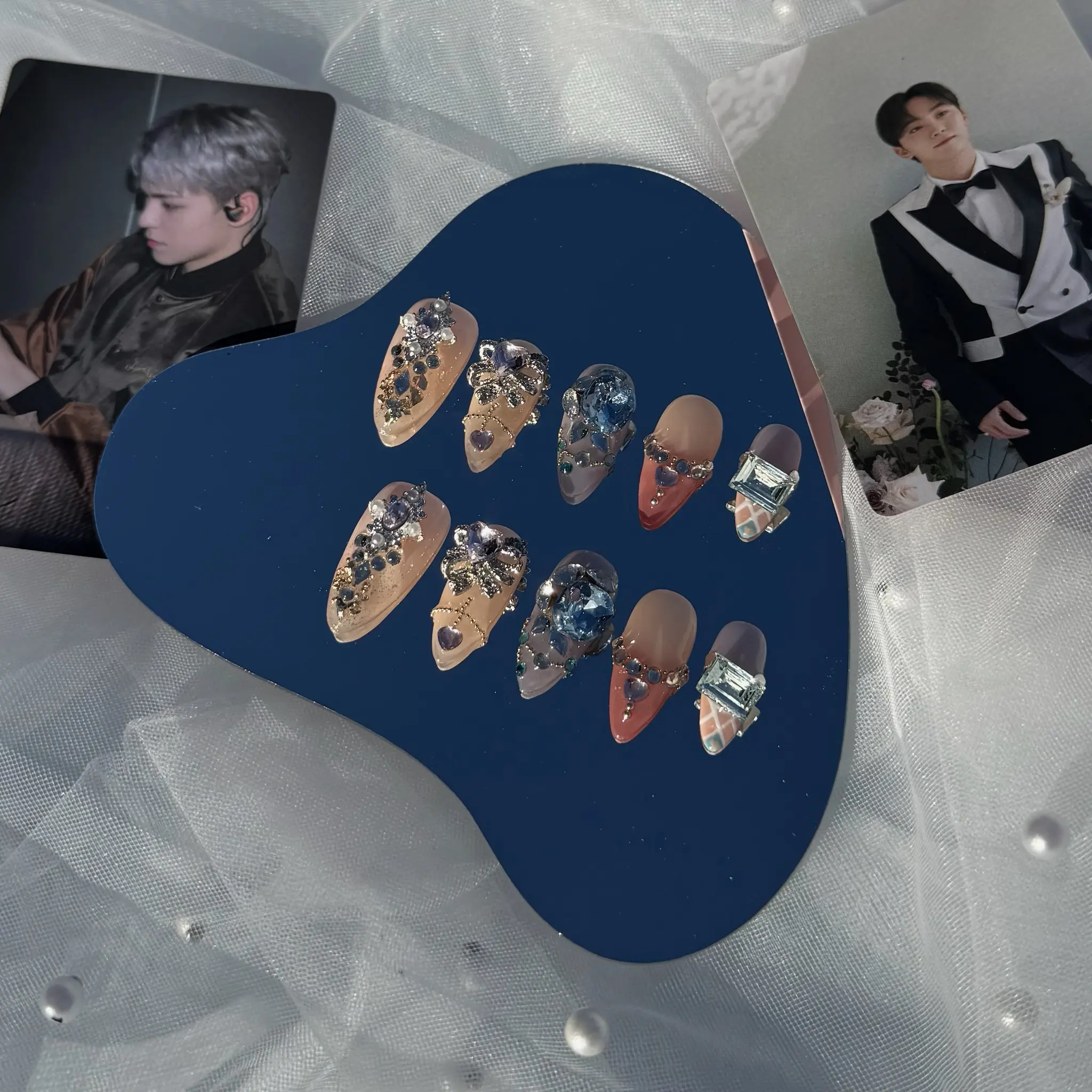 RosePop | SEVENTEEN-Inspired Press-On Nails (Premium Almond)