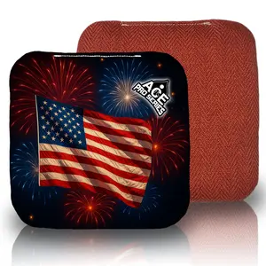 Fireworks and Freedom Red Carpet Cornhole Bags | ACE Pro Carpet, Set of 4