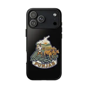 Punjab Farming Illustration Silicone Shockproof Smartphone Case - Protective Shell, Wireless Handheld Phone Accessory, Mobile Device Protection Accessories