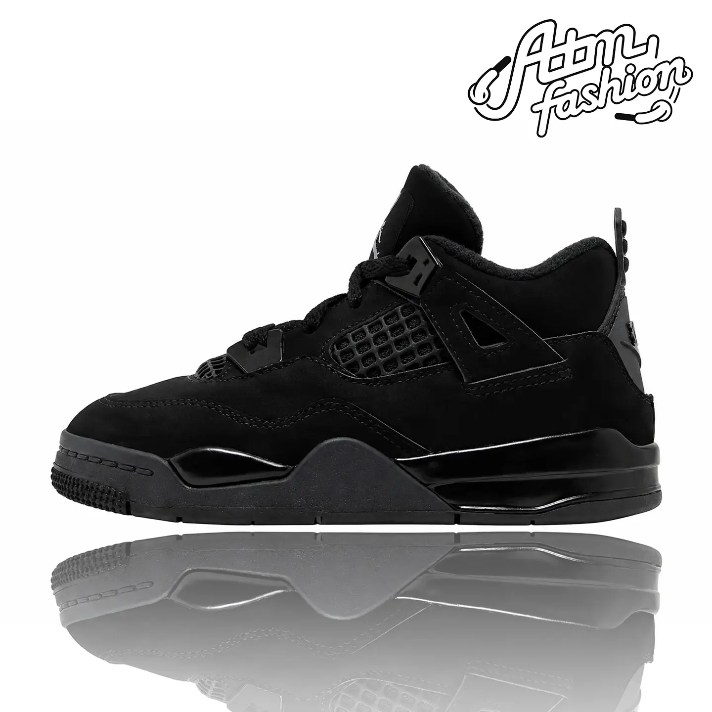 Jordan 4 Retro Black Cat (2025) (TD) IB4387-010 Youth Authentic Shoes Footwear Sneaker Trainer Comfortable Walking Fashion Trending Gift