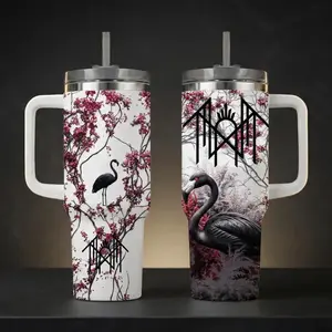 Sleep Token Tumbler 40oz Stainless Steel With Handle & Straw, Even In Arcadia,Metal Band Merch Mug, Dark Gothic Aesthetic Cup, Alternative Rock Fan Gift, Print Jerry Design Drinkware, Heavy Metal Lover Gift For Him Her, Reusable Flasks For Emo Rock Lovers