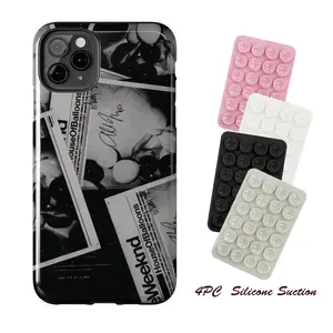 4PC Silicone Suction Phone Case Mount, Edgy Phone Cases for XO Hob Lovers, Tough Phone Covers, House of Balloons Inspired, Unique Gift Ideas, Trendy Accessories