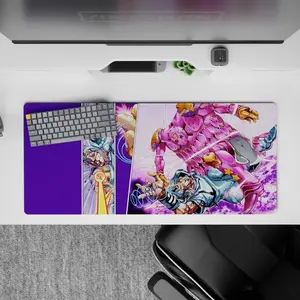 [SALE UP TO 30%]JoJo - Anime Desk Mat - Golden Battle Clash, Mouse Pad for Anime Fan, Gaming Desk Accessories, Large Computer Pad, Desk Decor