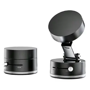 Universal Foldable Metal Vacuum Suction Magnetic Phone Holder - Smartphone Stand, Easy Installation, Car Interior Accessory, Tablet Accessories Compatible for Car & Home Use