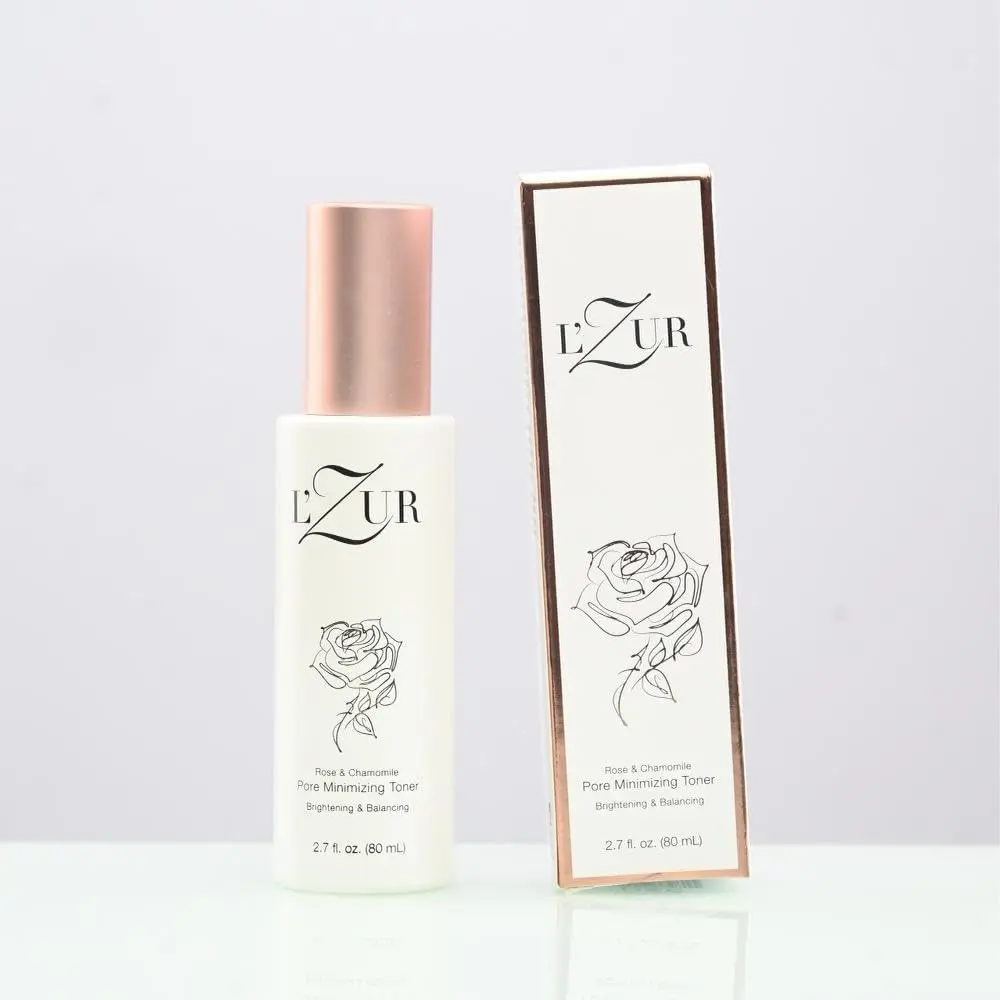 L’Zur Rose and Chamomile Pore Minimizer Toner for Oily & Aging Skin Exfoliating Skin Toner, Safe for Sensitive Skin Minimizes Large Pores 2.7 Fluid Ounce