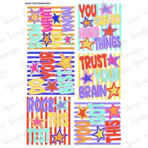 What You Know Mini DTF Transfer Gang Sheet 24.5" wide x 36" long. Direct To Film Mini Gang Sheet