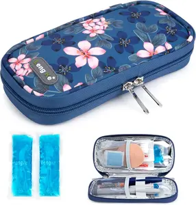 Insulin Cooler Travel Case - TSA Approved for Ozempic, for Mounjaro Injection Pen, Diabetic Medication Cooling Bag for Zepbound, Refrigerated Diabetes Storage Kit with 2 Ice Pack