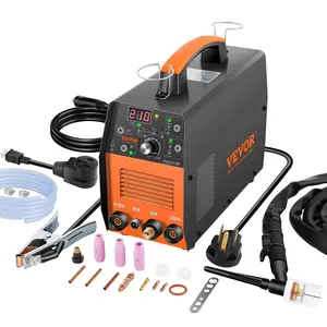 TikTokShopBlackFridayVEVOR 210Amp TIG Welder, Welder TIG 3 in 1, 110/220V Dual Voltage HF TIG/Stick/Clean Welding Machine w/Pulse, IGBT Inverter & Torch, Digital Arc Welder