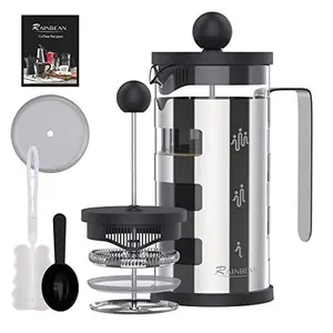 Stainless Steel French Press & Froth Milk Press Set