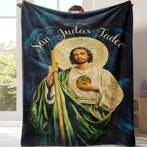 The Saint Judestad O Blessing Art Blanket Bed Sofa offers a relaxing and cozy experience with its soft and warm blanket, filled with faith. It is an excellent gift choice for friends, children, and parents.