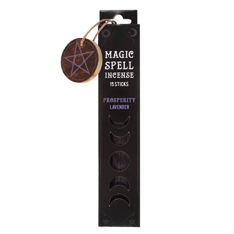 Prosperity Lavender Magic Spell Scented Incense Pack - Home Fragrance with Aroma-Boosting Oil, Promotes Calm, Relaxing Aroma for Stress Relief and Financial Success