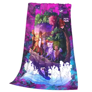 Warriors Cats Blanket Soft Cozy Fleece Throw Blanket Plush Lightweight Warm Fuzzy Flannel Blankets and Throws for Couch Sofa Bed