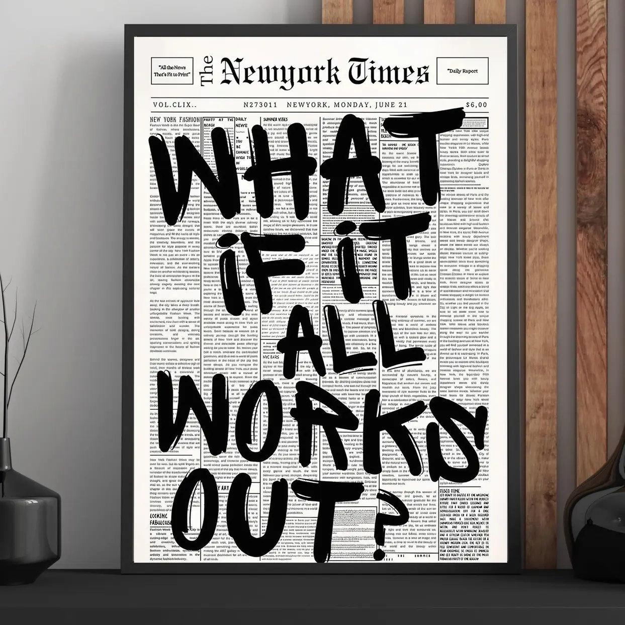 What if it all works out? Motivational Wall Art Print | Modern Elegant Poster  Unframed |  | Modern Home Decoration 4