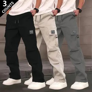 Men’s solid-color straight-leg casual pants with multiple pockets, featuring a standard fit—simple yet stylish, skin-friendly and breathable. Durable and wear-resistant, suitable for all seasons and versatile for everyday wear, commuting, and outdoor acti