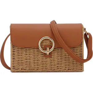 Straw Crossbody Bags for women Trendy Rattan Wicker Purses Summer Woven Purse Vacation Handbags