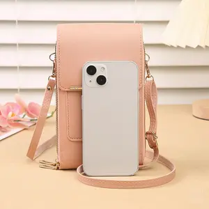 Anti Theft Leather Bag,Touchscreen Phone Crossbody Bag,Women's Touchscreen Crossbody Phone