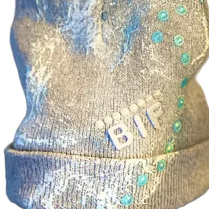 BIF Snow Beanie - Soft Fabric, Lightweight Design, Ideal for Cold Weather, Featuring Blue Accents and "BIF" Text fitted hats