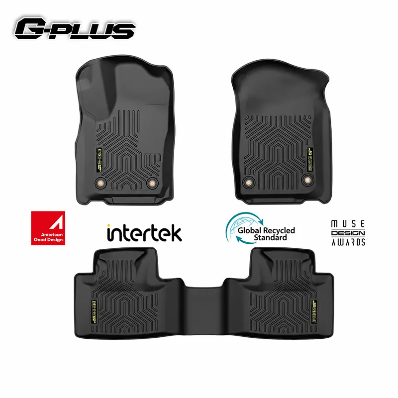 G-PLUS TPE Floor Mats Fit Dodge Durango 2016-2024 | Fit Jeep Grand Cherokee 2016-2021/Cherokee WK 2022,TPE Custom Fit,All Weather Protection, Floor Liners,1st & 2nd Row,3PCS