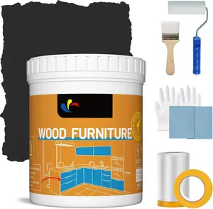 for Furniture - Semi-Gloss  Suitable for  Surface Renovation, Water-Based All match ,  & Odorless,  &  (32oz, Black)