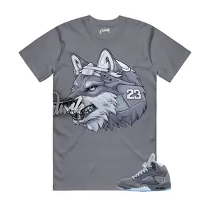 AJ5 Wolf Grey Matching Shirt, WOLF Graphic Tee, Rap HipHop Unisex T-Shirt, Gift For Women and Men, Best Gift
