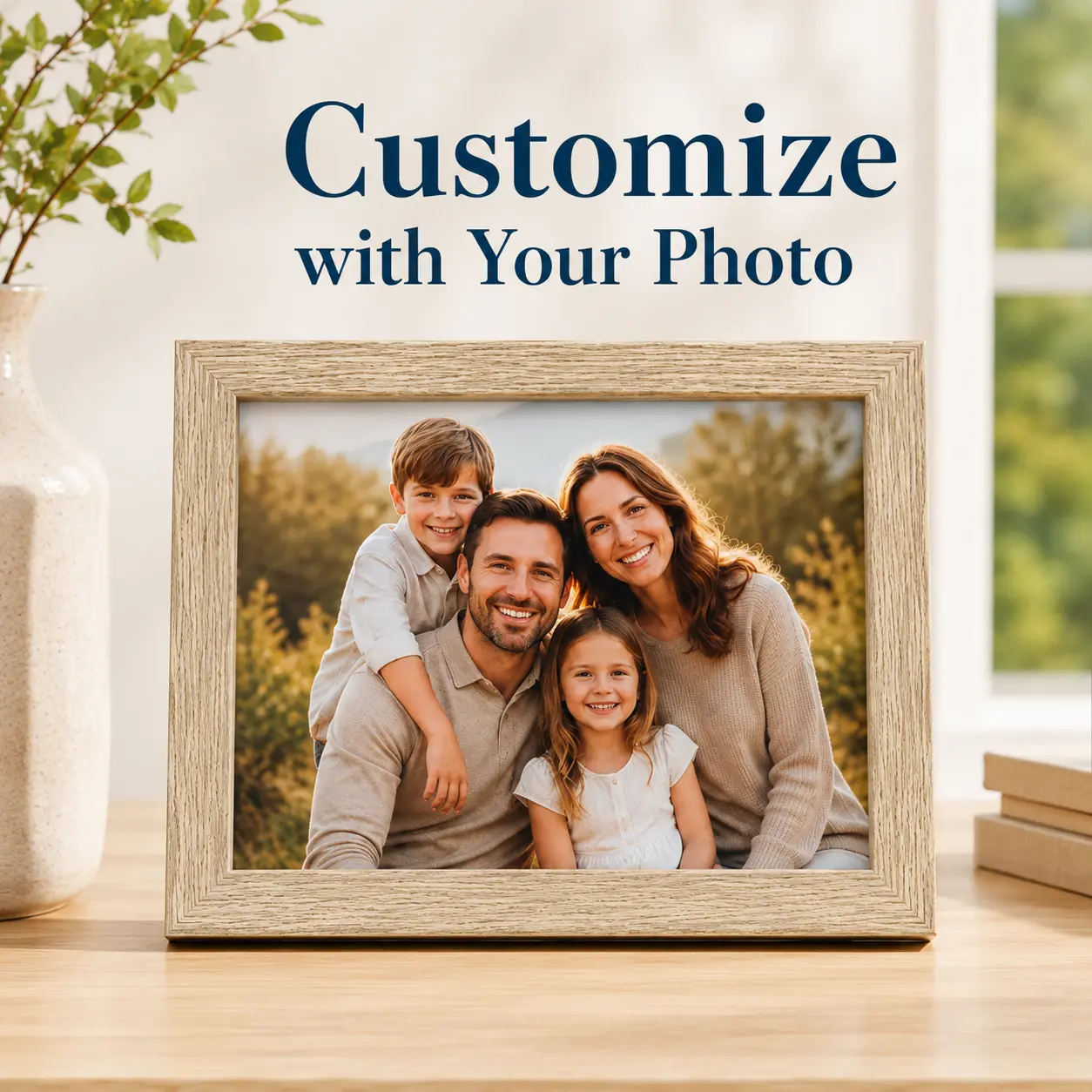 friend birthday giftPersonalized Photo Frame with Your Picture, Custom Family Photo Frame, Wooden Picture Frame Gift, Premium Home Decor for Memories