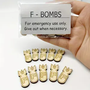 Funny Reusable Gag Gift Set, 1 Pack of 10 Wooden Decorations, Perfect for Friends & Colleagues, Ideal for Parties & Holidays, Funny Birthday Gifts