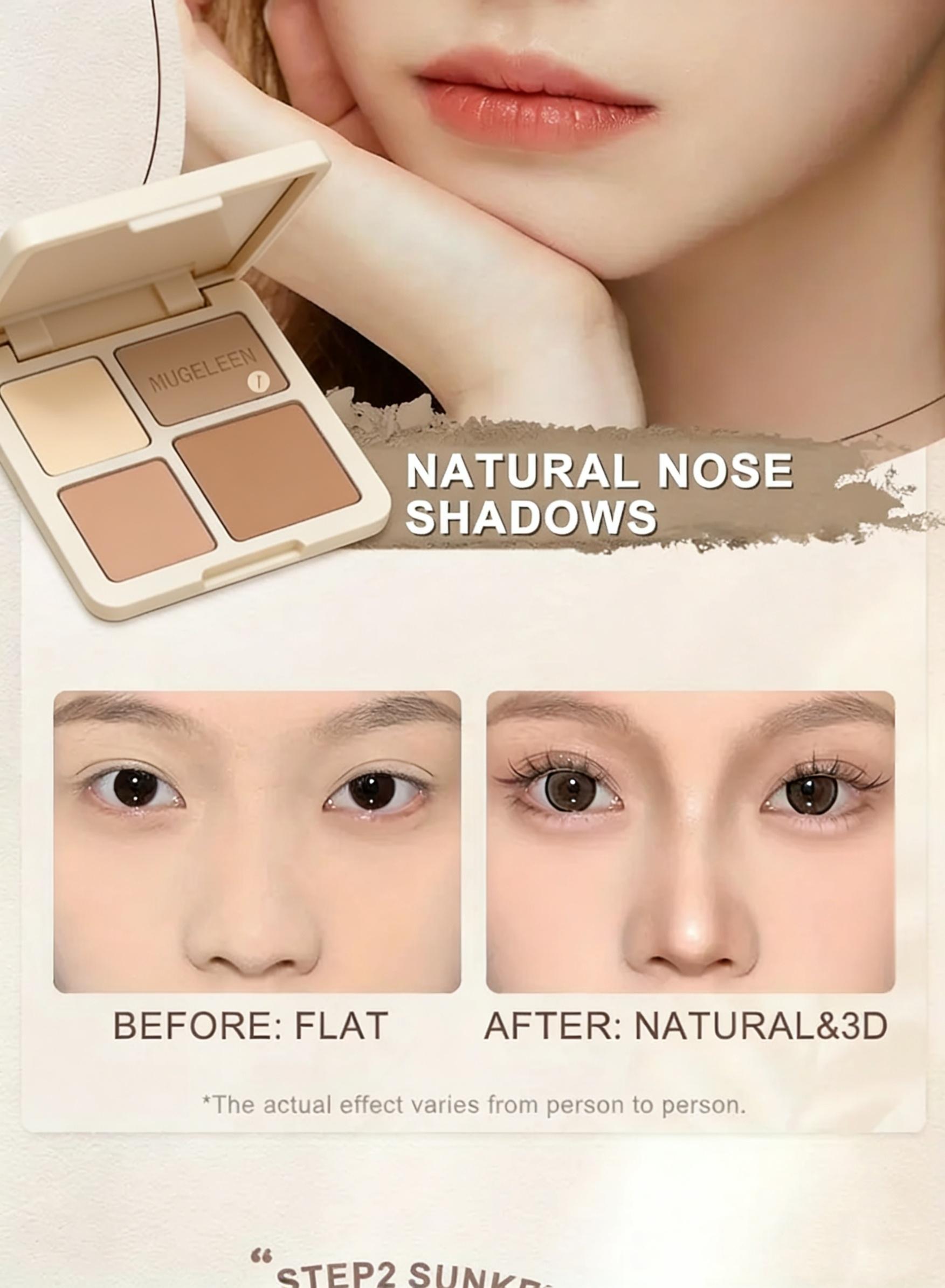 4-Color Highlighter And Contour Palette,  Matte Highlighter And Shading Ideal For Beginners Parties Gift For Friends Girlfriend Fashion Woman Teen Trendy Halloween Makeup Pumpkin Fall Winter Makeup Cosmetics, lightweight makeup