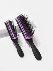 2pcs Colorblock Anti-Static Scalp Massage Hair Comb Set, Hair Brush For Best Styling And Professional Hair Care, Ribs Comb Suitable For Curly Hair & Long Hair & Wet Hair In All Types