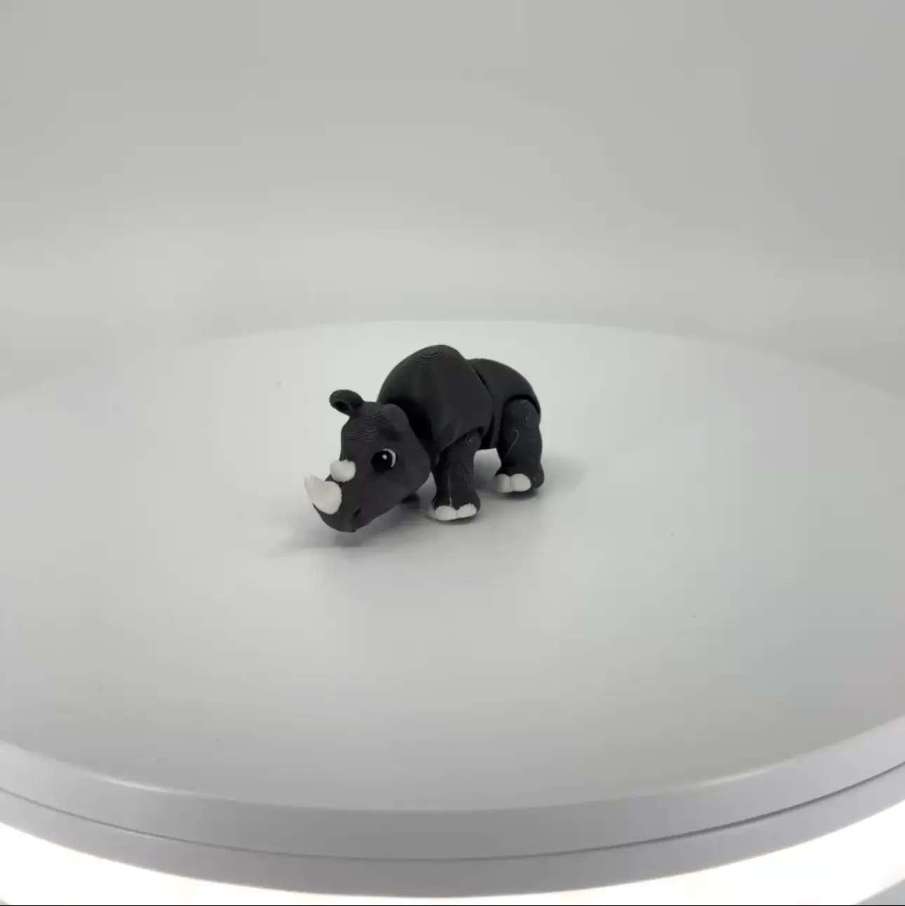 Rine the Rhino Mini Adorable Articulated Rhinoceros Collectible for Display and Gentle Posing Collector Item Ages 14+